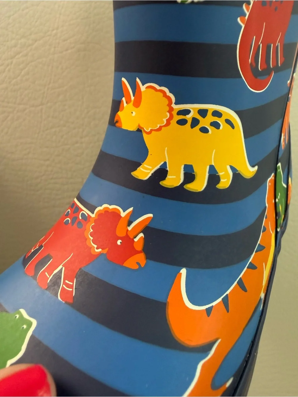 Jojo Maman Bebe Kids Dinosaur Wellies Rain Boots Todler Size 4 - NEW Oaki Rain